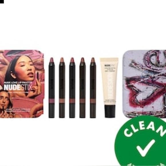 NIB Nudestix nude love lip palette cheek blush - Picture 2 of 6